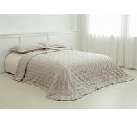 BLANCO NUMERO UNO Couvre-lit bouti Antilla brodé - Clair de Vidal, doux et élégant pour décorer votre chambre (beige, 180 cm)