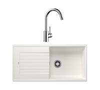 Pack évier + mitigeur 100cm Blanco 528428 blanc (bac) et chromé (mitigeur)