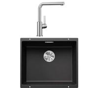 Blanco - Pack évier + mitigeur massif inox brossé et silgranit 528441