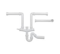 Blanco Raccord de cuve pour 2 cuves 2 x 3,5"/ 1 x 3,5"- 1 x 1,5", encastré, 225087,