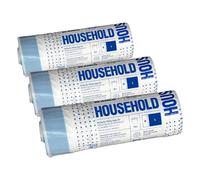 BLANCO Sacs poubelle ménagers L (30 litres) | Avec cordon de serrage | Indéchirable et imperméable | Sacs poubelle | Élimination facile | 50% plastique recy ompatible avec Select et Flexon