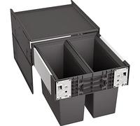 BLANCO Select II 45/2 Système de déchets pour armoires inférieures de 45 cm de large, système d'extraction pour fixation avant, couvercle du système, 2 seaux de 16 l, profondeur d'extension de 400 mm