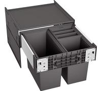 BLANCO SELECT II 50/2 | Système de déchets | Pour armoires inférieures de 50 cm de large | Système d'extraction pour fixation frontale | Couvercle du système | 2 seaux de 19 litres | Profondeur