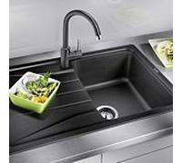 Blanco Sona 45 S évier 519662 78 x 50 cm, PuraDur anthracite, réversible, sans télécommande de vidange