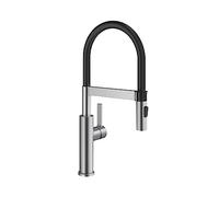 BLANCO Sonea-S Flexo Robinet de cuisine en acier inoxydable massif haute pression avec tuyau extractible Changement du jet clair au jet de douche Qualité de l'eau sûre et économie d'eau