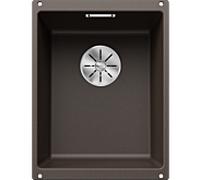 BLANCO SUBLINE 320-U - Évier de Cuisine en Granit pour Meubles Bas de 40 cm de Large - Sous Plan - SILGRANIT - Marron - 523415