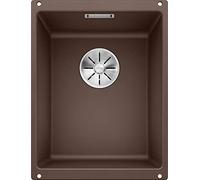 BLANCO SUBLINE 320-U - Évier de Cuisine en Granit pour Meubles Bas de 40 cm de Large - Sous Plan - SILGRANIT - Marron - 523415