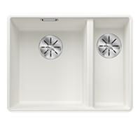Blanco Subline 340/160-f évier 523571 55.2x42.7cm, PuraDur blanc, gauche, pour sous plan