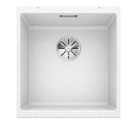 BLANCO SUBLINE 400-U - Évier de Cuisine en Granit pour Meubles Bas de 50 cm de Large - Sous Plan - SILGRANIT - Blanc - 523426