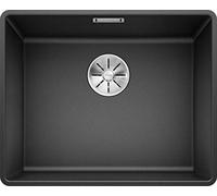 BLANCO SUBLINE 500-F - Évier de Cuisine Affleurant pour Meubles Bas de 60 cm de Large - SILGRANIT - Gris - 523532