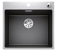 Blanco Subline 500-IF/A 524111 Cadre en acier Silgranit PuraDur avec commande d'ouverture de feuilles Anthracite