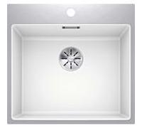 Blanco SUBLINE 500-IF / ASteelFrame évier 524114 54,3x51cm, PuraDur blanc , installation par le haut, sans télécommande de vidange