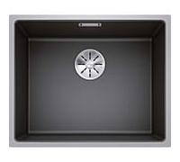 Blanco SUBLINE 500-IF évier SteelFrame 524108 54,3 x 44,3 cm, PuraDur anthracite, installation par le haut, avec télécommande à bouton-poussoir