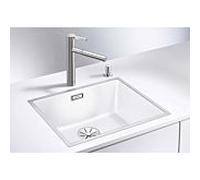 Blanco SUBLINE 500-IF évier SteelFrame 524109 54,3 x 44,3 cm, blanc PuraDur, installation par le haut, avec télécommande à bouton-poussoir