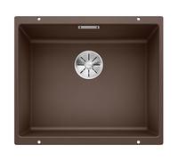 BLANCO SUBLINE 500-U - Évier de Cuisine en Granit pour Meubles Bas de 60 cm de Large - Sous Plan - SILGRANIT - Marron - 523441