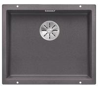BLANCO SUBLINE 500-U - Évier de Cuisine en Granit pour Meubles Bas de 60 cm de Large - Sous Plan - SILGRANIT - Gris - 523433