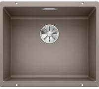 BLANCO SUBLINE 500-U - Évier de Cuisine en Granit pour Meubles Bas de 60 cm de Large - Sous Plan - SILGRANIT - Marron - 523439