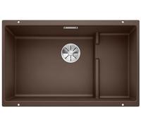 BLANCO SUBLINE 700-U Level - Évier de Cuisine Sous Plan en Granit pour Meubles Bas de 80 cm de Large - SILGRANIT - Marron - 523461