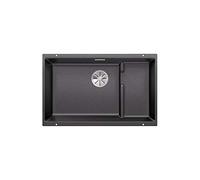 BLANCO SUBLINE 700-U Level - Évier de Cuisine Sous Plan en Granit pour Meubles Bas de 80 cm de Large - SILGRANIT - Gris - 523452