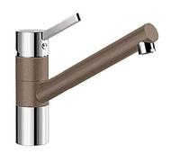 BLANCO Tivo 521706 Robinet mitigeur monocommande pour cuisine Aspect Silgranit bicolore Muscade/chrome Basse pression