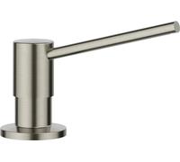 BLANCO Torre Distributeur de Liquide Vaisselle Satin Platinum, Compatible avec Tous Les robinets de Cuisine Blanco, Facile à remplir par Le Haut, Distributeur de Savon, Trou de 35 mm nécessaire,