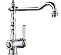 BLANCO Tradon Robinet de cuisine chromé haute pression Clapet anti-retour Cartouche en céramique Qualité de l'eau garantie et économie d'eau 15 x 29,4 x 27,5 cm