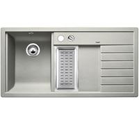 Blanco TRISONA 6 S Évier de cuisine en granit Silgranit PuraDur à droite, Gris perle, 60 cm Unterschrank - Becken links