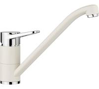 BLANCO WEGA II Robinet de cuisine en blanc doux/chromé, haute pression, clapet anti-retour, cartouche en céramique, qualité de l'eau sûre et économe en eau