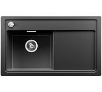Blanco ZENAR 45 S 519220 Évier de cuisine, en granit Silgranit PuraDur avec planche à découper en bois, évier gauche, 1 pièce, anthracite/noir