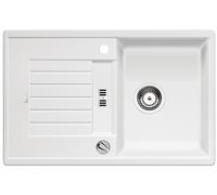 BLANCO ZIA 45 S - Évier Rectangulaire en Inox pour Meubles Bas de 45 cm de Large pour la Cuisine - SILGRANIT - Blanc - 514718