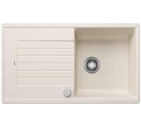 BLANCO ZIA 5 S SILGRANIT Softwhite Montage par le haut, réversible, avec commande d'écoulement, meuble bas de 50 cm, grand bac et surface facile à nettoyer