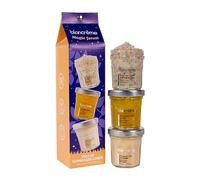 Blancrème - Trio de gommages Corps Gourmand 40ml - 3 parfums Noix de Coco, Miel et Vanille Tonka pour une peau douce naturellement