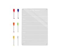 Blancs White - Boîte À Effacer À Sec Carton Blanc Magnétique, Tableau Blanc Magnétique De Petites Tableaux Blancs, Planificateur De Repas Hebdomadaire À Magnétiques Acrylique | Tableau Blan Clair Écri
