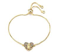 Blank Angel Wing Multicolor Cubic Zirconia Ajustement Zircone Chaîne de glissière Femme Bijoux