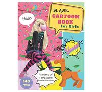 Blank Cartoon Book For Girls: Variety Of Templates, Panels & Bubbles: 140 Pages: A Large 8.5 X 11 In. Cartoon Book For Girls To Unleash Creativity. Create Your Own Cartoons With Lots Of Templates, Car