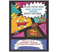 Blank Comic Book Draw Your Own Comics! Great For Kids: 120 Page Multiple Panel Comic Sketchbook Notebook Big 8 By 11.5 Inch