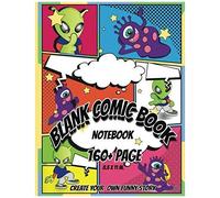 Blank Comic Book Notebook 160+Page Create Your Own Funny Story Alien Cover 8_5x11in: Variety Of Pages Cartoon / Comic Book With Lots Of Templates (Blank Comic Books) Paperback