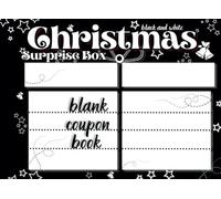 Blank Coupon Book Christmas Surprise Box: Black And White Coupons DIY | Christmas Coupons From Surprise Box | Custom Coupon Book Surprise Box
