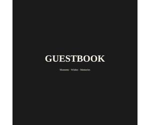 Blank Guest Book Black Edition - For Weddings, Birthdays, Baptisms and Special Occasions - 120 Pages - 8.5 x 8.5 in: The black cover adds a sleek, modern touch.
