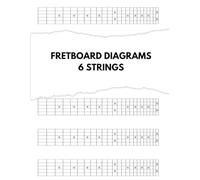 Blank Guitar Fretboard Diagram: Paper Notebook for 6-string instruments