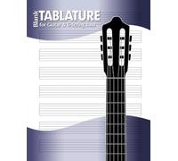 Blank Guitar TABLATURE Manuscript-Paper Notebook. TAB sheets for Guitar and 6-String Bass.: by Manuscript MUSE (v9)
