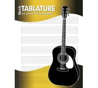 Blank Guitar TABLATURE Manuscript-Paper Notebook. TAB sheets for Guitar and 6-String Bass.: by Manuscript MUSE (v6)