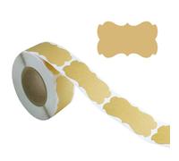 Blank Label Stickers, Self-Adhesive Gift Tags 250 Labels for Jars Bottles | Natural paper labels with strong adhesive, ideal for handmade crafts and organization on jars bottles A