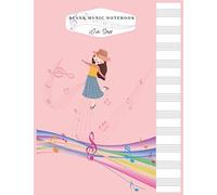 Blank Music Notebook Wide Staff: Music Girl Picture Material Music Writing Notebook For Kids Girls Men Or Women And Teacher Blank Sheet With Wide Staff Paper For Writing Manuscripts Marble Size 8.5inc