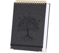 Blank Notebook Sketch Book, 300 Pages No Bleed Sketch Pads for Drawing, Leather Hardcover Artist Sketchbook with Perforated 100GSM Thick Paper & Back Pocket, Spiral Unlined Journal Notebook B5, Black