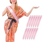 Blank Satin Sashes,Echarpe Miss Personnalisable,Écharpe Anniversaire,12 Pcs Echarpe Miss Personnalisable,Écharpe Anniversaire,Echarpe 18 Ans Anniversaire Fille,Couronne Anniversaire Echarpe,Rose Pâle
