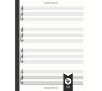 Blank Sheet Music For Piano - Grand Staff With An Extra Staff For A Solo Part ( 3 Staves ): Book Notebook Journal 8.5" X 11" 110 Pages - 55 Sheets 4x3 Staves Per Page With Clefs For Piano