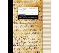 Blank Sheet Music: Music Manuscript Paper / Staff Paper / Musicians Notebook [ Book Bound (Perfect Binding) * 12 Stave * 100 pages * Large * Antique ]