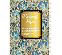 Blank Sheet Music Notebook Music Manuscript Paper: Black Sheet Music Stand/Music Manuscript Paper, Staff Paper, Music Notebook 12 Staves, 8.5 X 11, A4, 120 Pages, (Music Composition Books)