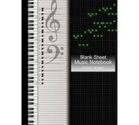 Blank Sheet Music Notebook: Music Manuscript Paper / White Marble Blank Sheet Music / Notebook For Musicians / Staff Paper / Composition Books Gifts * Large * 12 Stave * 101 Pages